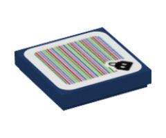 Tile 2 x 2 with Super Mario Scanner Code Bob-omb Pattern (Sticker) - Set 71380