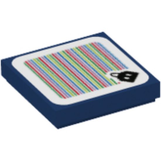 Tile 2 x 2 with Super Mario Scanner Code Bob-omb Pattern (Sticker) - Set 71380