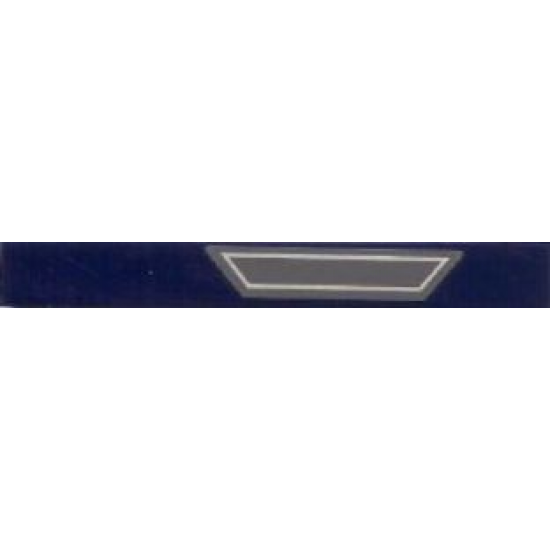Tile 1 x 8 with Gray Trapezoid Pattern Model Right Side (Sticker) - Set 7661