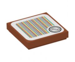Tile 2 x 2 with Super Mario Scanner Code Coin Pattern (Sticker) - Set 71362