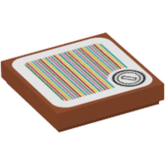 Tile 2 x 2 with Super Mario Scanner Code Coin Pattern (Sticker) - Set 71362