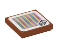 Tile 2 x 2 with Super Mario Scanner Code Paragoomba Pattern (Sticker) - Set 71361