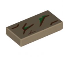 Tile 1 x 2 with Wood Grain Pattern (Groot)