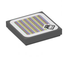 Tile 2 x 2 with Super Mario Scanner Code Dry Bones Pattern (Sticker) - Set 71369
