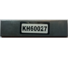 Tile 1 x 4 with 'KH60027' License Plate Pattern (Sticker) - Set 60027