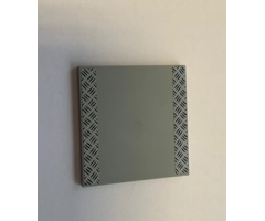 Tile 6 x 6 with Bottom Tubes with 2 Tread Plates Pattern (Stickers) - Set 60110