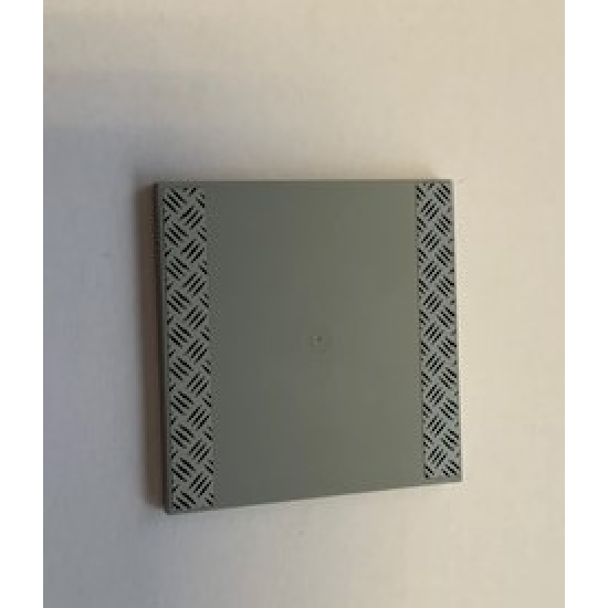 Tile 6 x 6 with Bottom Tubes with 2 Tread Plates Pattern (Stickers) - Set 60110