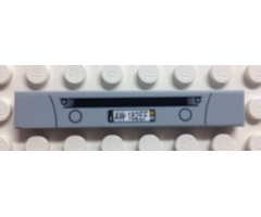 Tile 1 x 6 with Air Intake and 'AW-182EF' License Plate Pattern (Sticker) - Set 8654