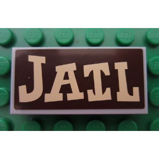 Tile 2 x 4 with 'JAIL' Pattern (Sticker) - Set 7594