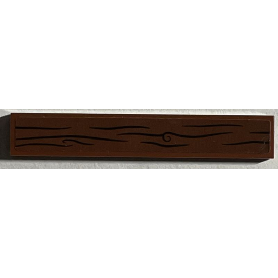 Tile 1 x 6 with Wood Grain Pattern (Sticker) - Set 75947