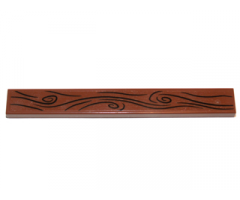 Tile 1 x 8 with Wood Grain Pattern (Sticker) - Set 79003