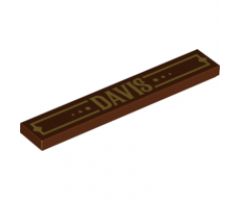 Tile 1 x 6 with 'DAVIS' Pattern