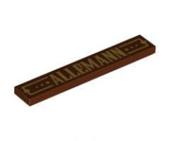 Tile 1 x 6 with 'ALLEMANN' Pattern