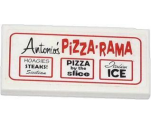 Tile 2 x 4 with 'Antonio's PIZZA-RAMA' Advertising Pattern (Sticker) - Set 79104