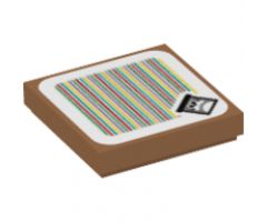 Tile 2 x 2 with Super Mario Scanner Code Rocky Wrench Pattern (Sticker) - Set 71391