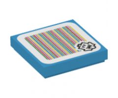 Tile 2 x 2 with Super Mario Scanner Code King Boo Pattern (Sticker) - Set 71377