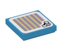Tile 2 x 2 with Super Mario Scanner Code Swoop Pattern (Sticker) - Set 71394
