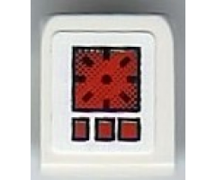 Slope 30 1 x 1 x 2/3 with Red and Black Screen and Buttons Pattern (Sticker) - Set 8899