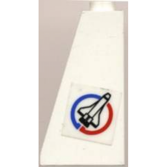 Slope 75 2 x 1 x 3 - Open Stud with Shuttle and Blue/Red Circle Pattern, Model Right (Sticker) - Set 6614