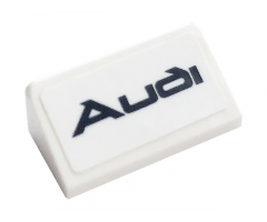 Slope 30 1 x 2 x 2/3 with Black 'Audi' Pattern (Sticker) - Set 76897