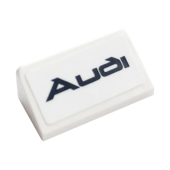 Slope 30 1 x 2 x 2/3 with Black 'Audi' Pattern (Sticker) - Set 76897