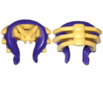 Minifigure, Headgear Helmet Ninjago Snake Skull and Spine with Dark Purple Snake Pattern
