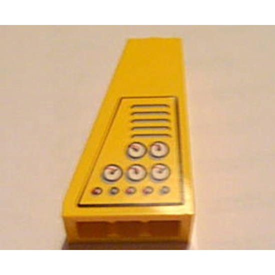 Slope 75 2 x 1 x 3 with Buttons and Gauges and Air Vent Pattern (Sticker) - Set 7898