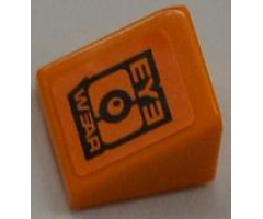 Slope 30 1 x 1 x 2/3 with 'EYE' and 'WEAR' Pattern (Sticker) - Set 8186