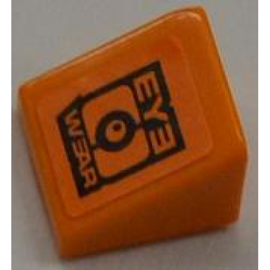 Slope 30 1 x 1 x 2/3 with 'EYE' and 'WEAR' Pattern (Sticker) - Set 8186