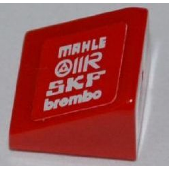 Slope 30 1 x 1 x 2/3 with 'MAHLE', 'OMR', 'SKF' and 'brembo' Pattern Model Right Side (Sticker) - Set 8123