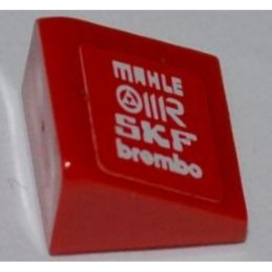 Slope 30 1 x 1 x 2/3 with 'MAHLE', 'OMR', 'SKF' and 'brembo' Pattern Model Left Side (Sticker) - Set 8123