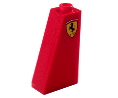 Slope 75 2 x 1 x 3 with Ferrari Logo Small Shield Pattern Model Right Side (Sticker) - Set 8652
