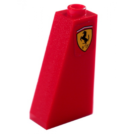 Slope 75 2 x 1 x 3 with Ferrari Logo Small Shield Pattern Model Right Side (Sticker) - Set 8652