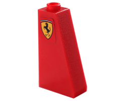 Slope 75 2 x 1 x 3 with Ferrari Logo Small Shield Pattern Model Left Side (Sticker) - Set 8652