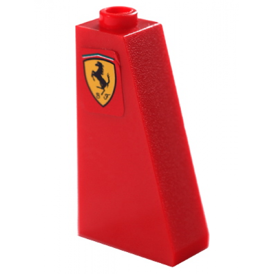 Slope 75 2 x 1 x 3 with Ferrari Logo Small Shield Pattern Model Left Side (Sticker) - Set 8652