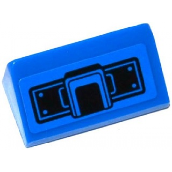 Slope 30 1 x 2 x 2/3 with Black Joystick and Rivets Pattern (Sticker) - Set 75916