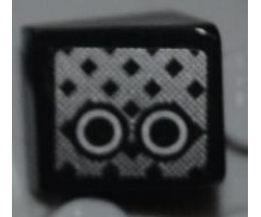 Slope 30 1 x 1 x 2/3 with Grille and 2 Black and White Circles Pattern Model Left Side (Sticker) - Set 8186