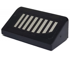 Slope 30 1 x 2 x 2/3 with 8 Silver Stripes Pattern Model Right Side (Sticker) - Set 6864