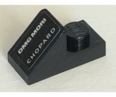 Slope 45 2 x 1 with 2/3 Cutout with 'DMG MORI' and 'CHOPARD' Pattern Model Right Side (Sticker) - Set 75887