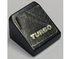 Slope 30 1 x 1 x 2/3 with Silver 'TURBO' Pattern (Sticker) - Set 8150