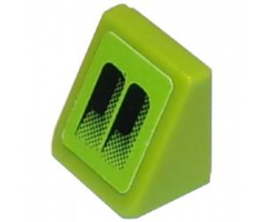Slope 30 1 x 1 x 2/3 with Black Air Intake Double Faded Pattern Model Left Side (Sticker) - Set 8133