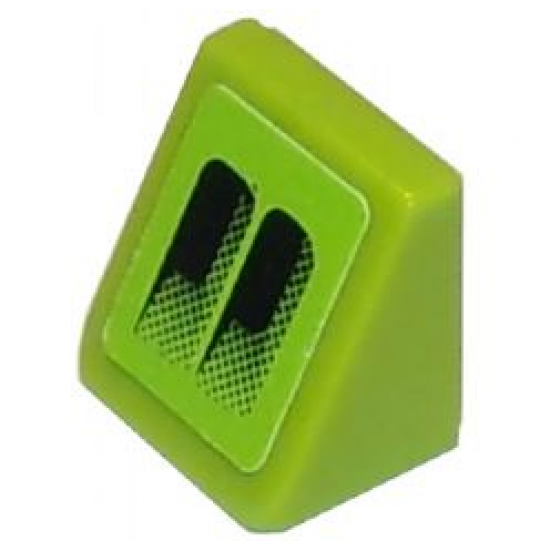 Slope 30 1 x 1 x 2/3 with Black Air Intake Double Faded Pattern Model Left Side (Sticker) - Set 8133