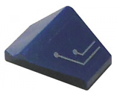Slope 45 2 x 1 Double / Inverted with Silver Circuitry 2 Lines Pattern Model Left Side (Sticker) - Set 7702/7703