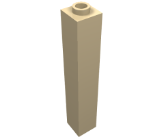 Brick 1 x 1 x 5 - Blocked Open Stud or Hollow Stud