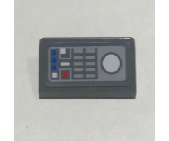 Slope 30 1 x 2 x 2/3 with SW Control Panel, Blue, Red and White Buttons Pattern (Sticker) - Set 10221