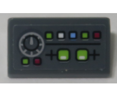 Slope 30 1 x 2 x 2/3 with Knob, Lights and Buttons Pattern (Sticker) – Set 70919