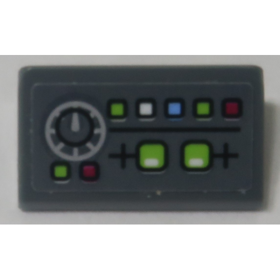 Slope 30 1 x 2 x 2/3 with Knob, Lights and Buttons Pattern (Sticker) – Set 70919