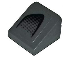Slope 30 1 x 1 x 2/3 with Black Air Intake on Dark Bluish Gray Background Pattern Model Right Side (Sticker) - Set 75877