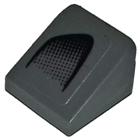 Slope 30 1 x 1 x 2/3 with Black Air Intake on Dark Bluish Gray Background Pattern Model Right Side (Sticker) - Set 75877