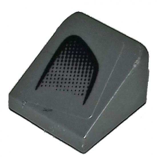 Slope 30 1 x 1 x 2/3 with Black Air Intake on Dark Bluish Gray Background Pattern Model Left Side (Sticker) - Set 75877